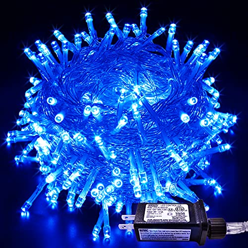 JMEXSUSS 33ft 100 LED White Christmas Lights, 8 Modes Clear Wire Twinkle  Fairy String Lights Indoor, Plug-in Christmas String Lights Outdoor